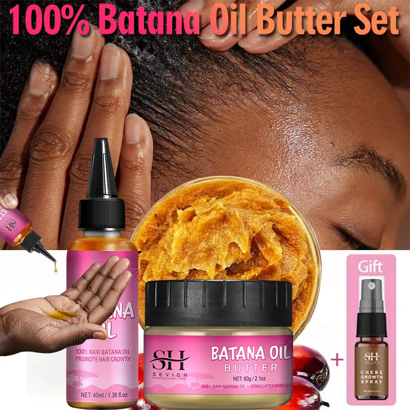 Huile de Batana 100% naturelle et pure pour la croissance capillaire — Beurre et masque à l'huile de Batana du Honduras, traitement contre la chute des cheveux pour hommes et femmes noirs.