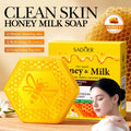 Savon visage et corps au miel et au lait — Blanchissant, hydratant et nettoyant en profondeur, contrôle du sébum pour une peau lisse et douce.