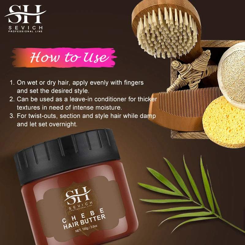 Beurre capillaire africain Chebe Crazy — Traitement anti-alopécie de traction, produits favorisant la croissance des cheveux, masque hydratant et réparateur pour cheveux secs — Beauté & Santé