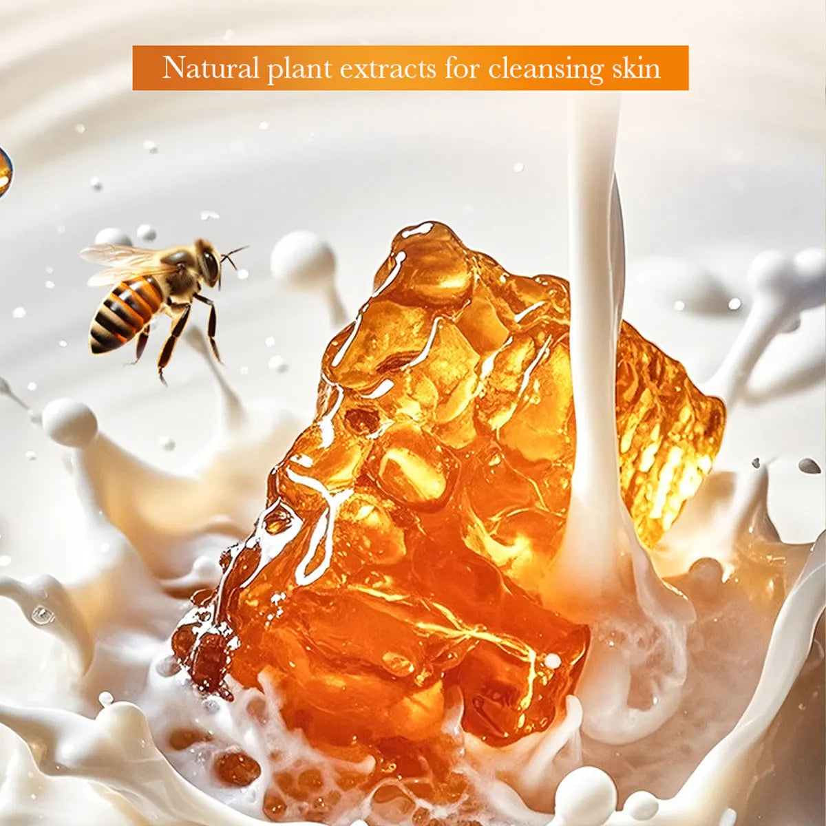 Savon visage et corps au miel et au lait — Blanchissant, hydratant et nettoyant en profondeur, contrôle du sébum pour une peau lisse et douce.