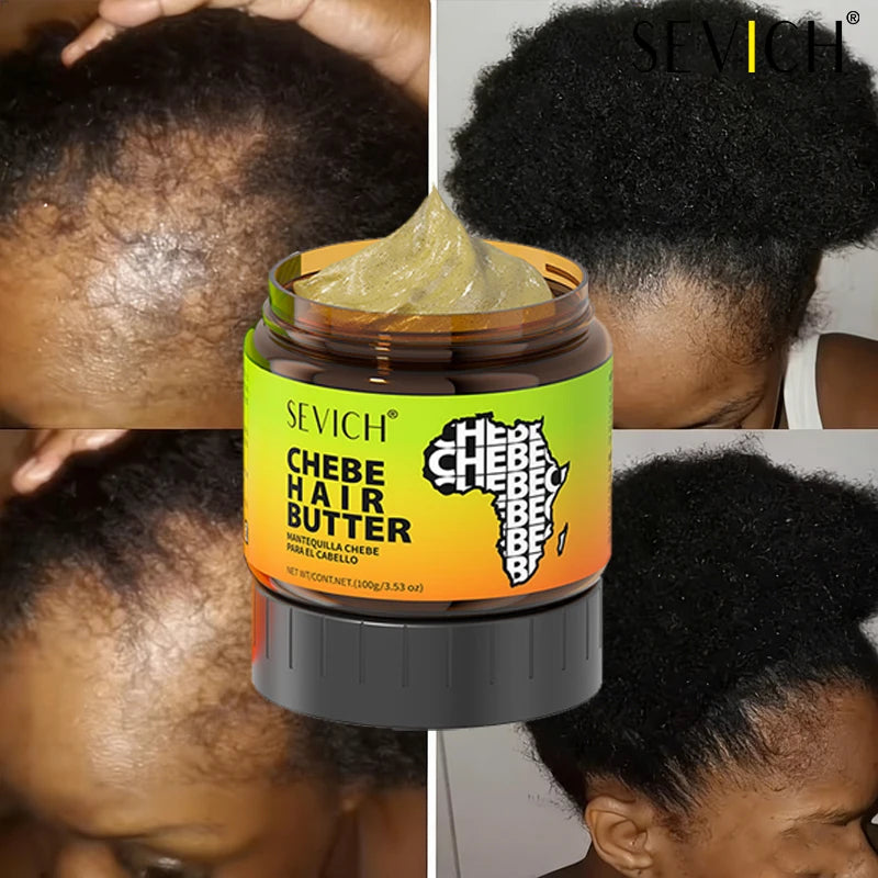 Beurre Chebe SEVICH — Soin nourrissant en profondeur, réparateur pour cheveux abîmés, anti-chute et anti-casse, huile masque pour la croissance capillaire et le traitement des cheveux
